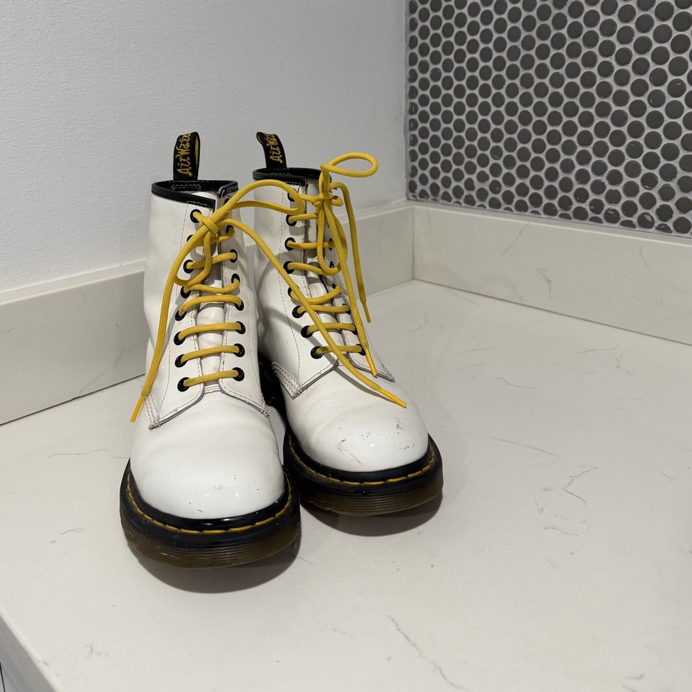 Dr. Martens White Boots